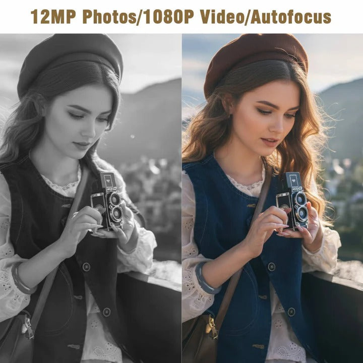 Havenholt Vintage-Style Digital Camera with Built-In Flash