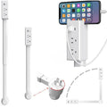 Rotatable Multi-Port Wall Adapter with Telescopic Arm, 2 AC, USB-A and USB-C