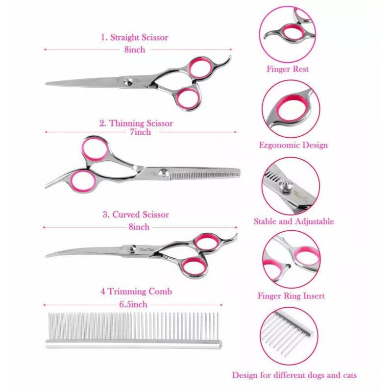 Havenholt Pet Grooming Scissor Set in Stainless Steel