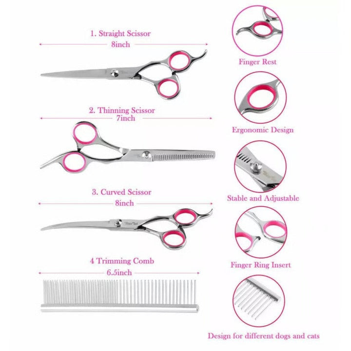 Havenholt Pet Grooming Scissor Set in Stainless Steel