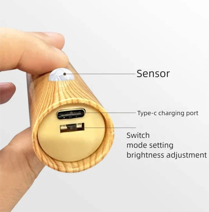 Bedroom Motion Sensor Night Light with Plug in Connection and Energy Efficient LED Bulbs and Wide Angle Detection