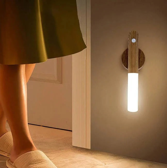 Bedroom Motion Sensor Night Light with Plug in Connection and Energy Efficient LED Bulbs and Wide Angle Detection