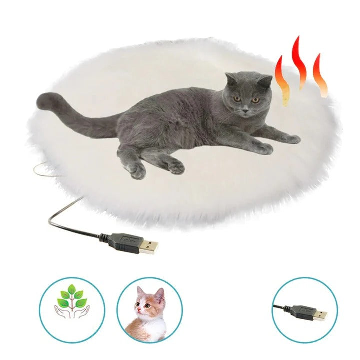 Electric Heated Pet Pad with USB Power Port and Rapid Warming Technology