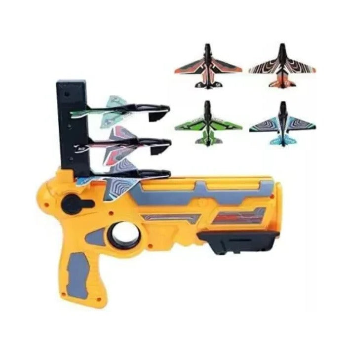 Havenholt One-Click Aircraft Launcher Toy with Foam Gliders