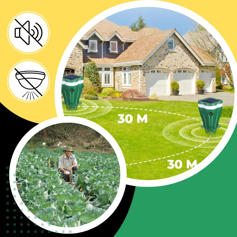 Havenholt Solar-Powered Pulse Garden Pest Repeller