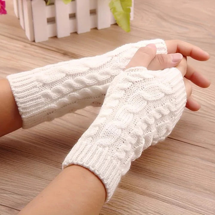 Havenholt Fleece-Lined Fingerless Gloves with Long Cuff