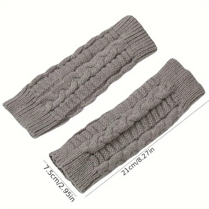 Havenholt Fleece-Lined Fingerless Gloves with Long Cuff