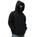 Versatile Full Length Zipper Hooded Mask with Windproof Fabric and Thermal Protection