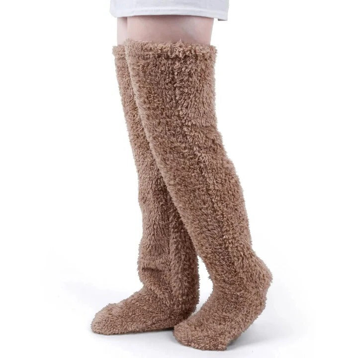 Havenholt Extra Long Fuzzy Thigh High Socks