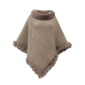 Havenholt Faux Fur Shawl Cloak with Shaggy Lining