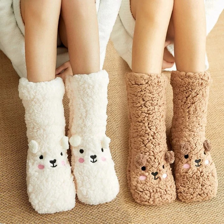 Havenholt Fluffy Bear Fleece Bed Socks