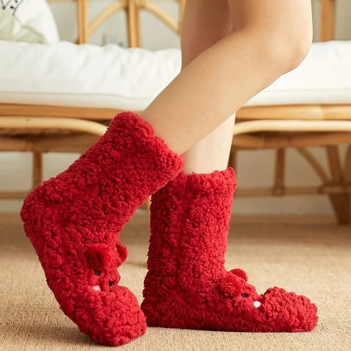 Havenholt Fluffy Bear Fleece Bed Socks