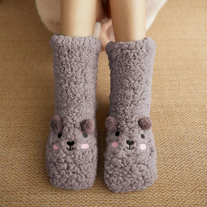 Havenholt Fluffy Bear Fleece Bed Socks