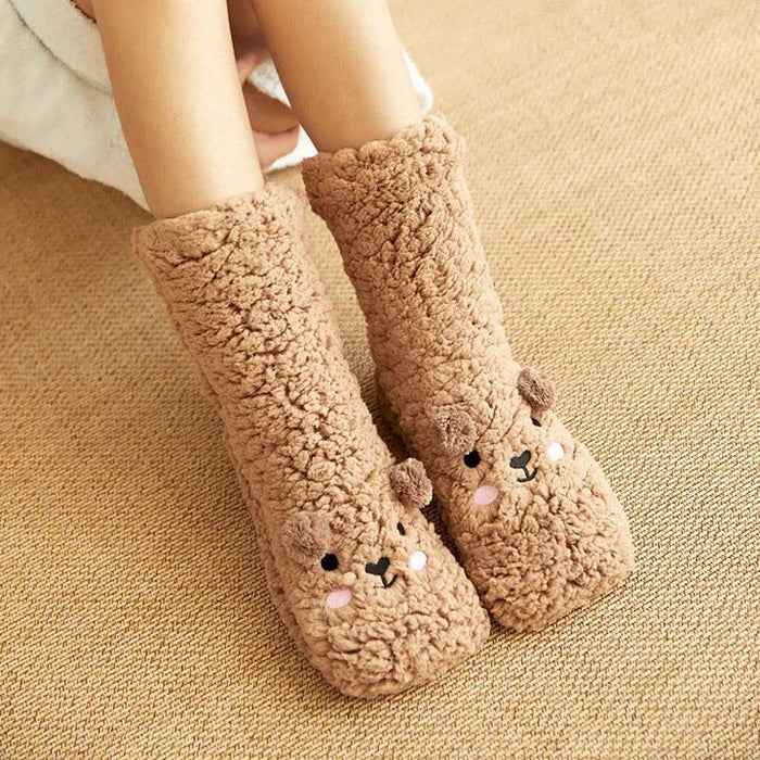 Havenholt Fluffy Bear Fleece Bed Socks