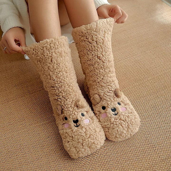 Havenholt Fluffy Bear Fleece Bed Socks