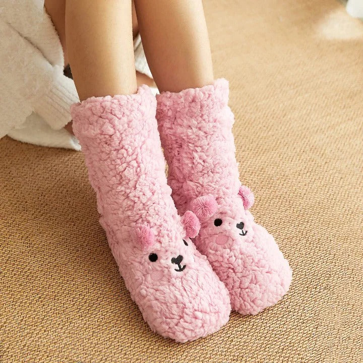 Havenholt Fluffy Bear Fleece Bed Socks