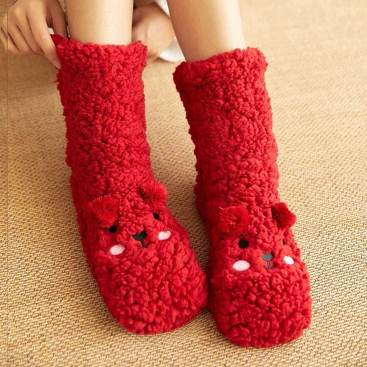 Havenholt Fluffy Bear Fleece Bed Socks