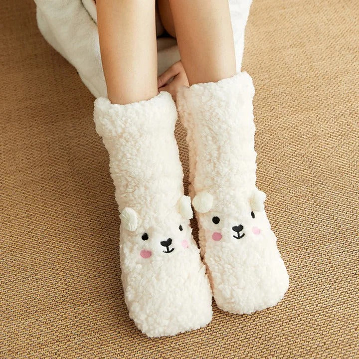 Havenholt Fluffy Bear Fleece Bed Socks