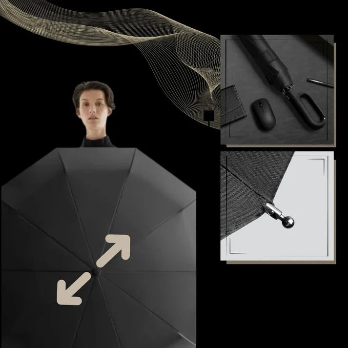 Automatic Lock Wind Resistant Umbrella