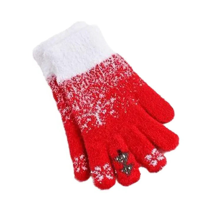 Warmth Interior Festive Fleece Lined Knit Gloves