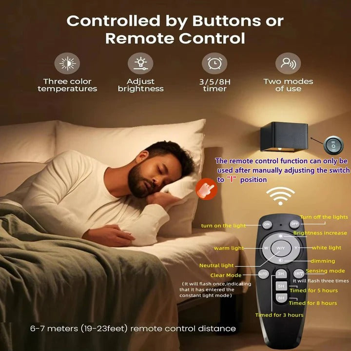 Havenholt Indoor Motion Sensor Wall Light with Remote