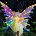 Kids Light Up Fairy Wings, Animated Costume Accessory for Pretend Play