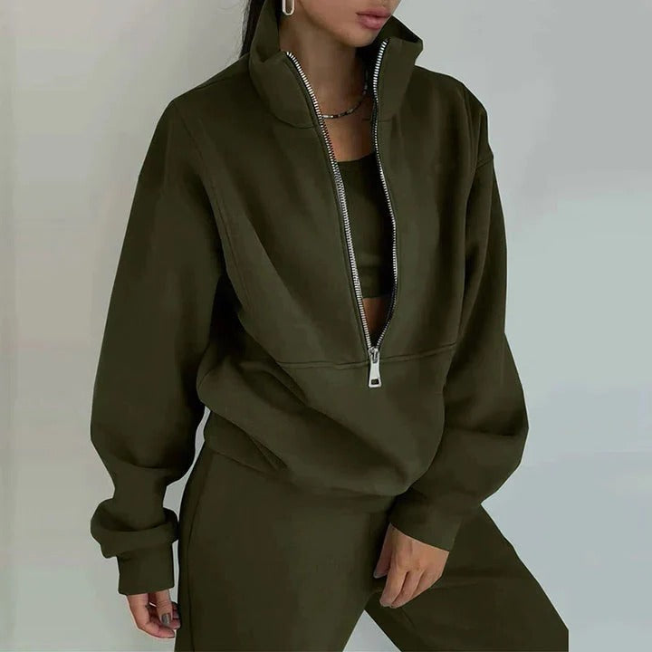 Havenholt Womens Half-Zip Tracksuit with Tapered Joggers