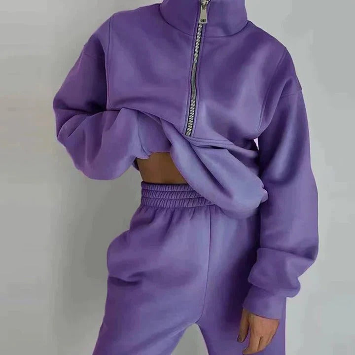 Havenholt Womens Half-Zip Tracksuit with Tapered Joggers