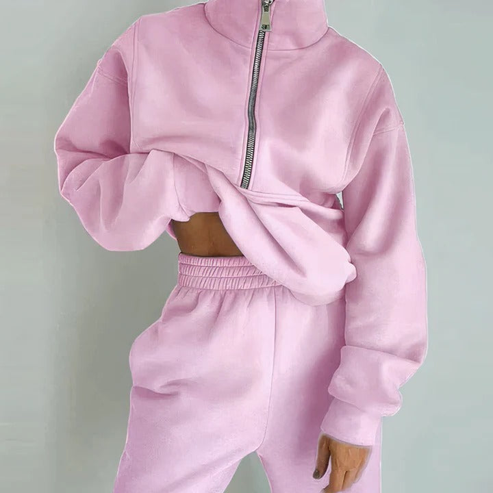 Havenholt Womens Half-Zip Tracksuit with Tapered Joggers