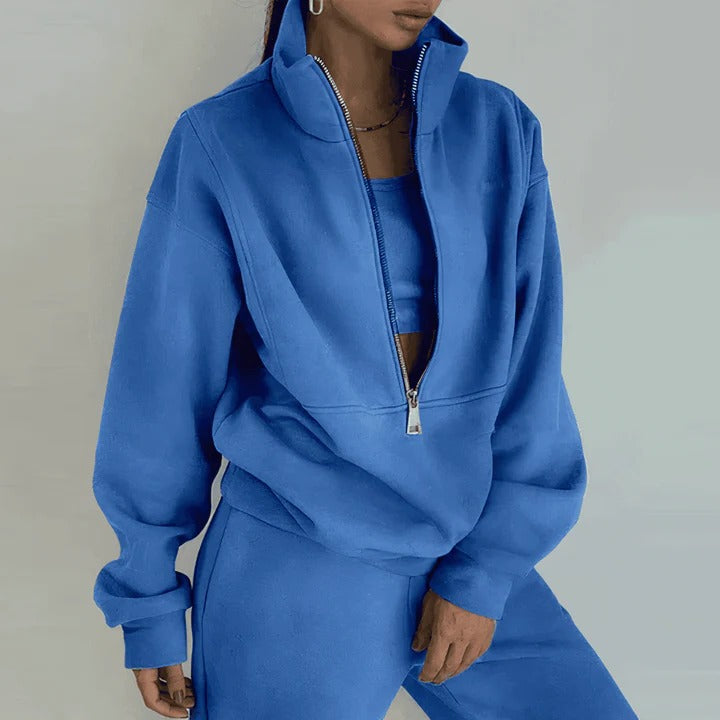 Havenholt Womens Half-Zip Tracksuit with Tapered Joggers