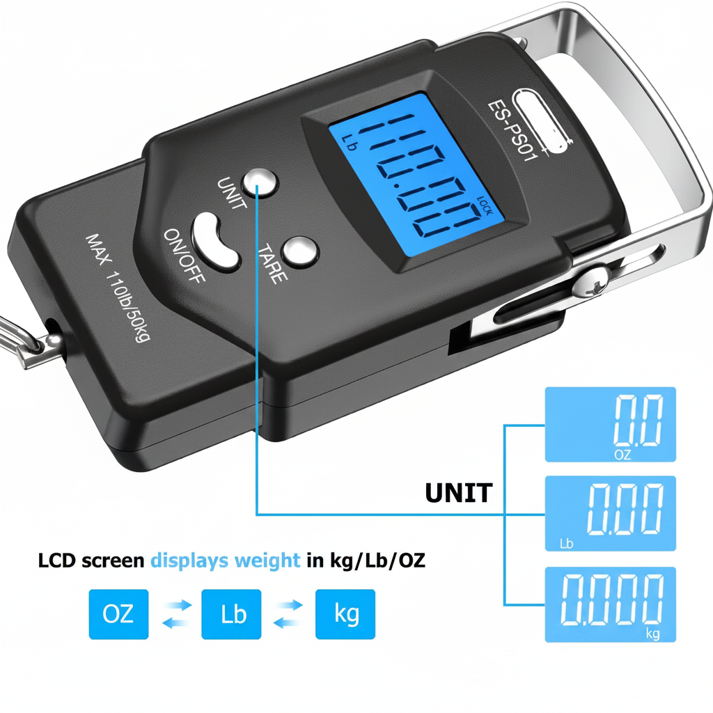Havenholt Digital Hanging Scale with Built-In Tape Measure