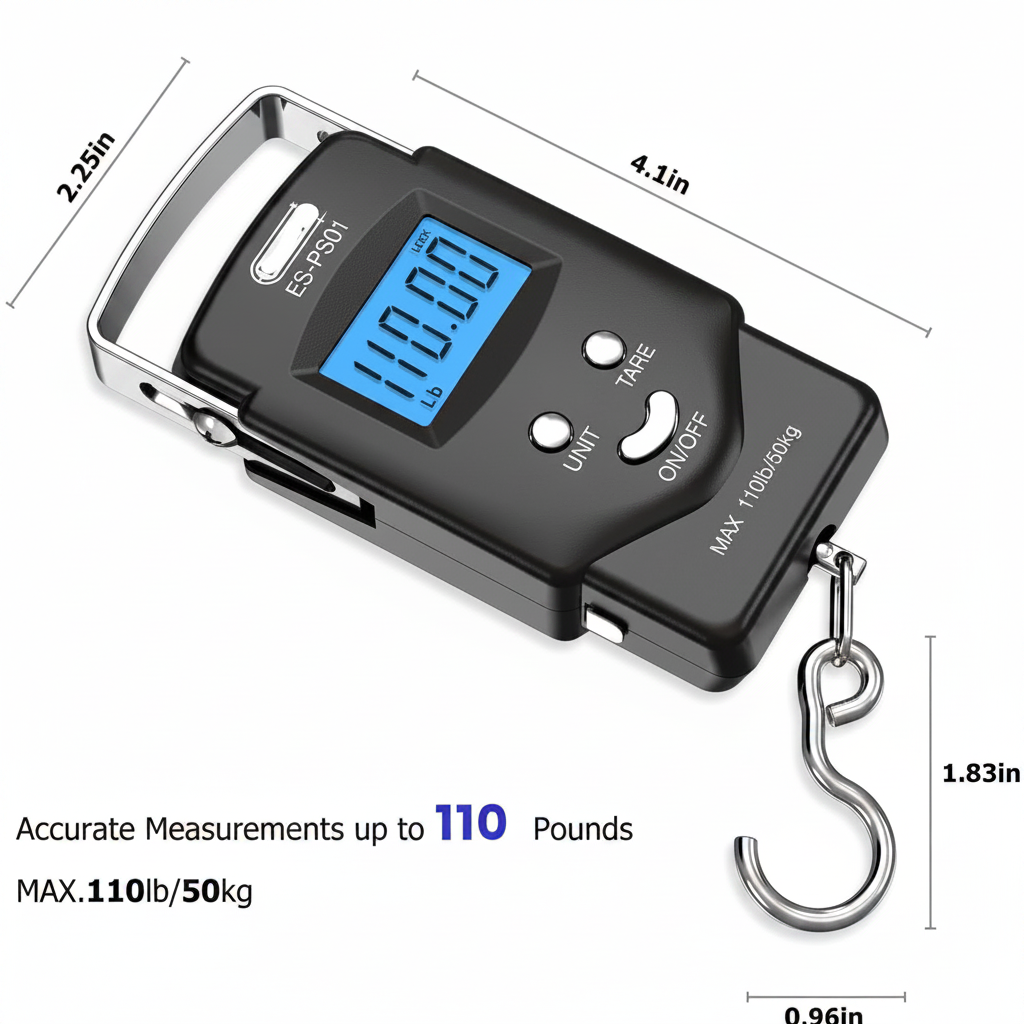 Havenholt Digital Hanging Scale with Built-In Tape Measure