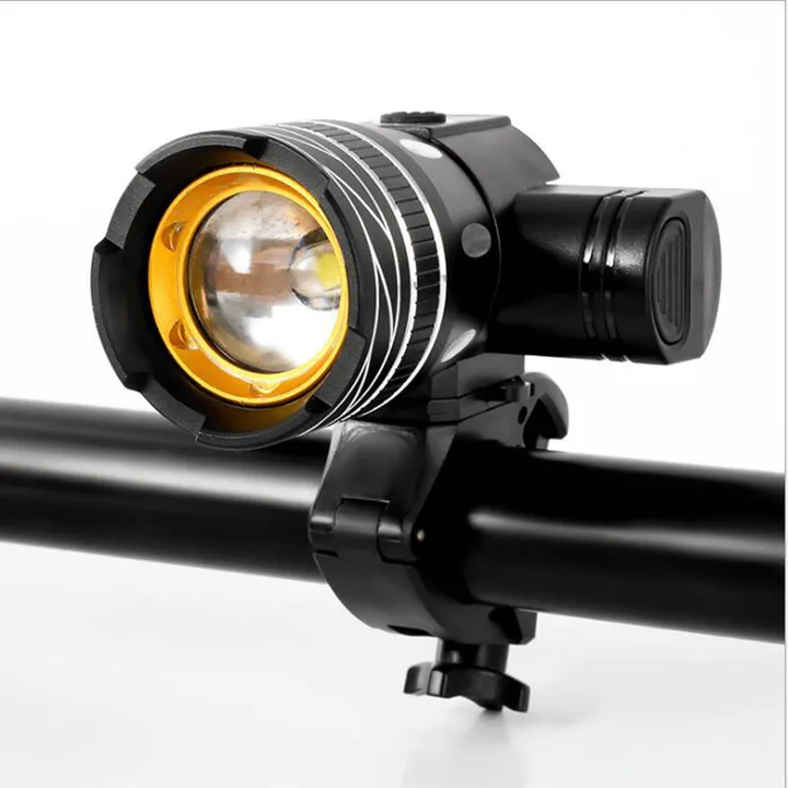 USB Rechargeable LED Bicycle Headlight and Rear Taillight Set for Road and Mountain Cycling