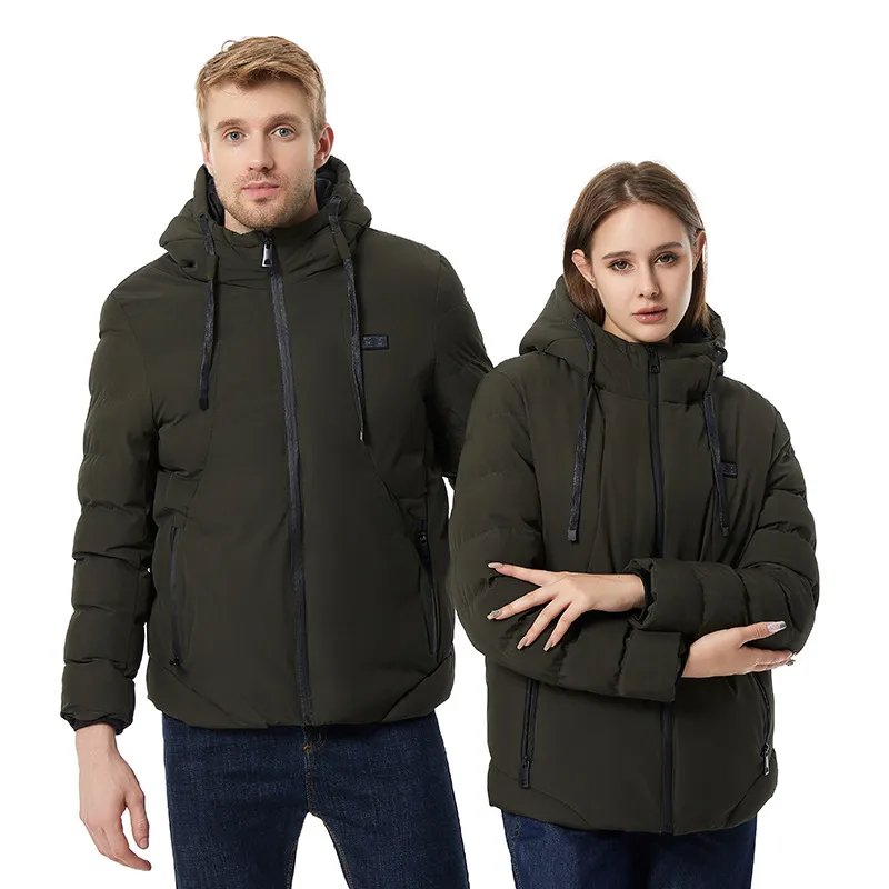 Heated Hooded Jacket with Adjustable Heat Settings