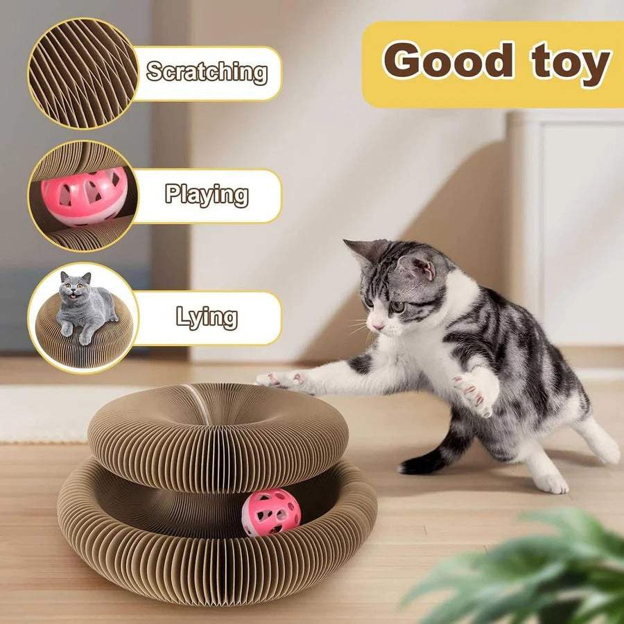 Havenholt Cardboard Cat Scratching Board with Ball, 2 Pack