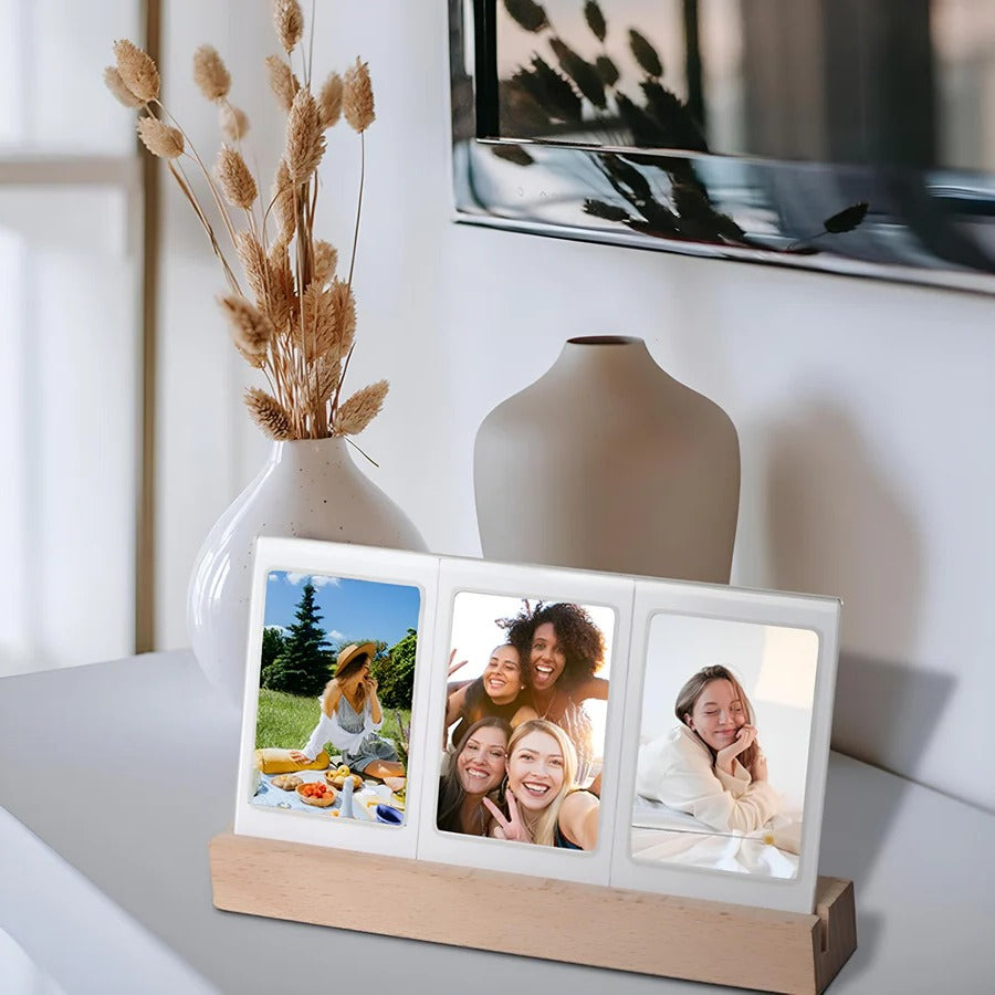 Havenholt Triple-Slot LED Photo Frame for Instant Prints