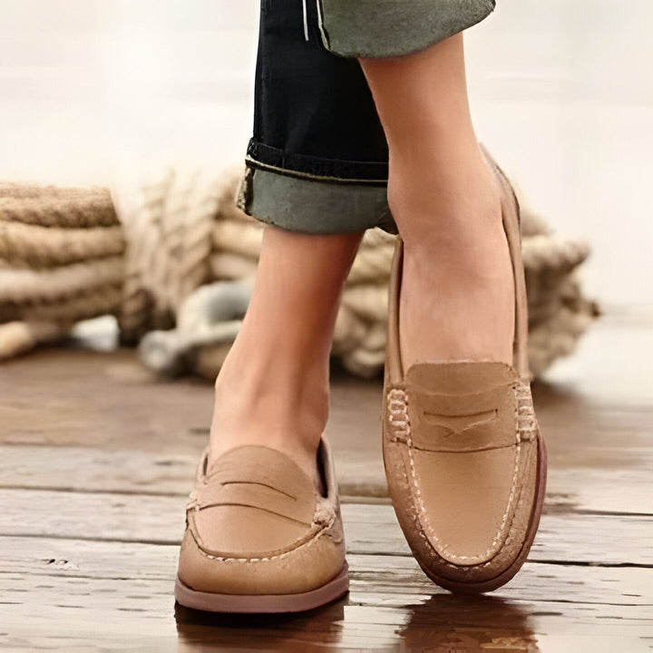 Havenholt Vintage Slip-On Loafers with Low Heel