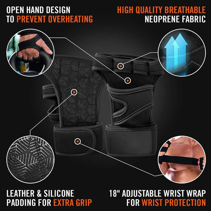 Havenholt Open Back Fingerless Gym Gloves