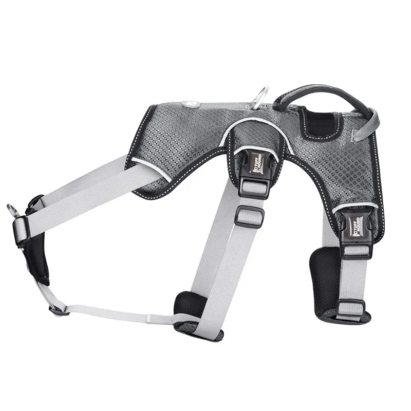 Adjustable Dog Harness with Top Handle and Secure Buckles