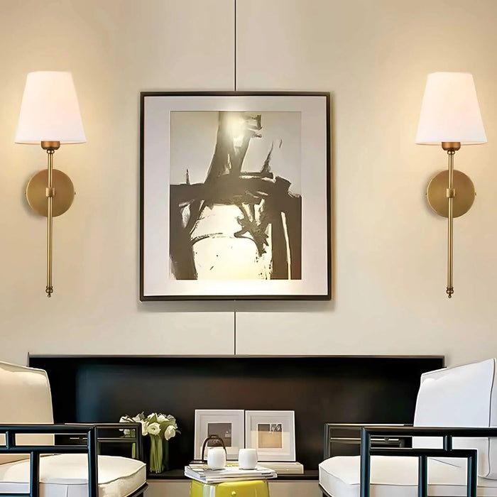 Wireless Wall Mounted Light Fixtures, Set of 2 with Battery Operation