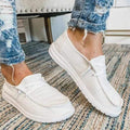 Havenholt Wide Fit Canvas Slip-On Shoes with Padded Footbed