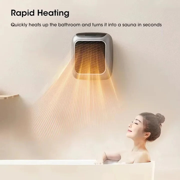 800W Wall Heater, Electric Space Warmer, Remote Control, LED Digital Display
