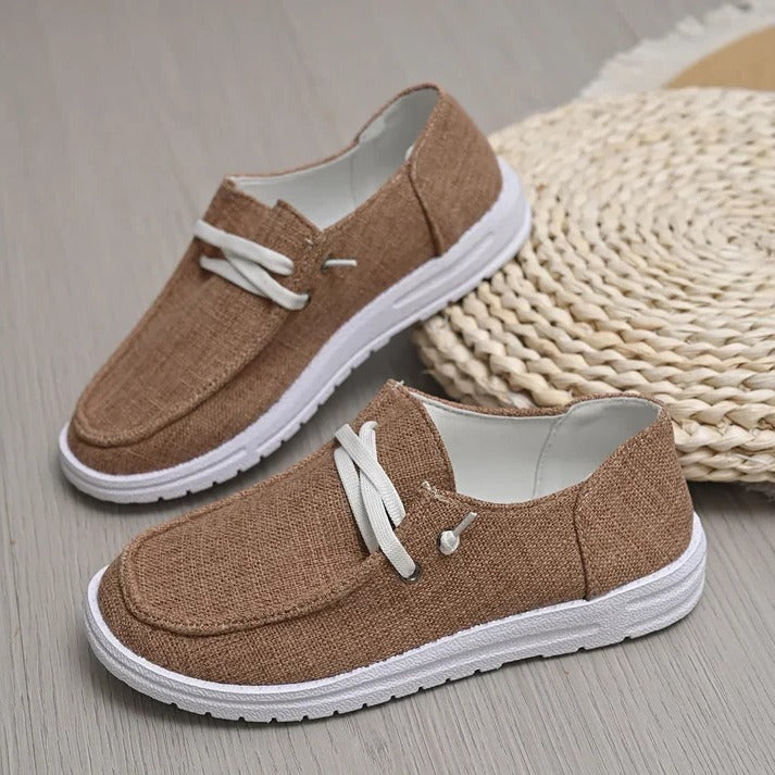 Havenholt Wide Fit Canvas Slip-On Shoes with Padded Footbed