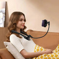 Wearable Phone Holder with Flexible Arm and 360 Degree Rotation