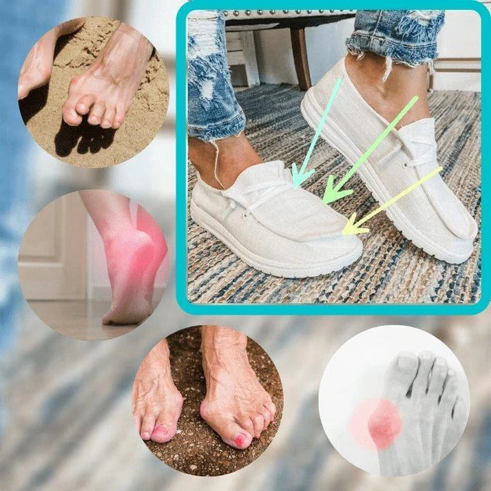 Havenholt Wide Fit Canvas Slip-On Shoes with Padded Footbed