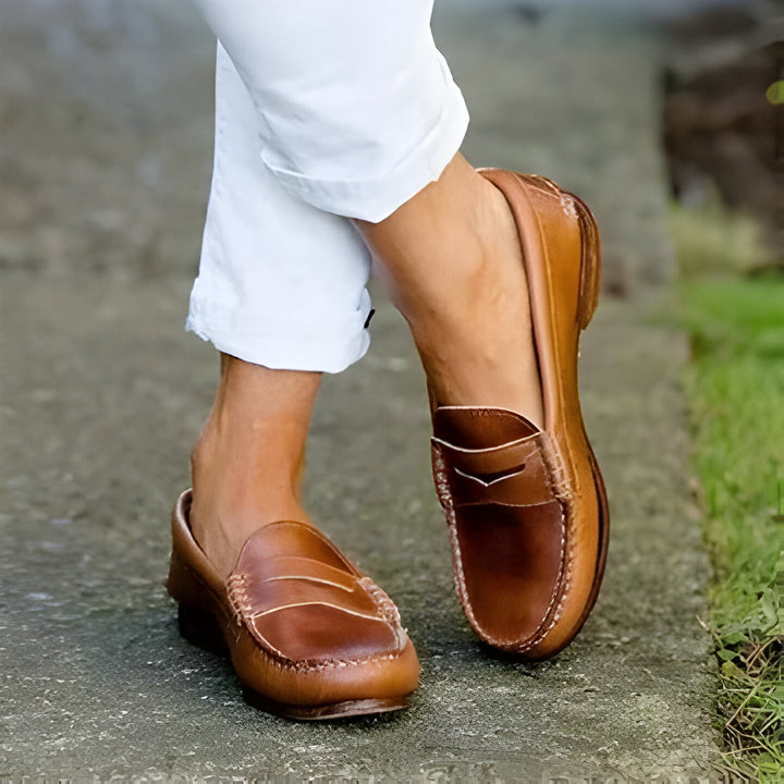 Havenholt Vintage Slip-On Loafers with Low Heel