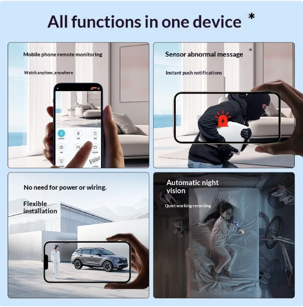 Mini Wireless Security Camera with Live Video, Audio &amp; Night Vision