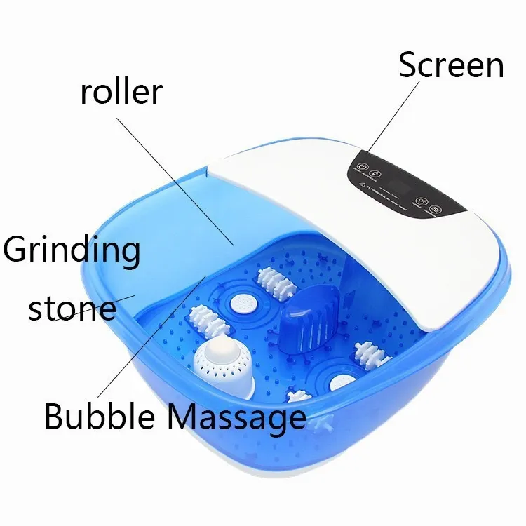 Foot Spa Bath Massager with Heat, Bubbles and Massage Rollers