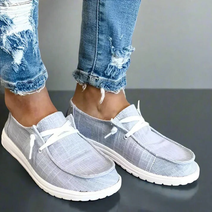 Havenholt Wide Fit Canvas Slip-On Shoes with Padded Footbed