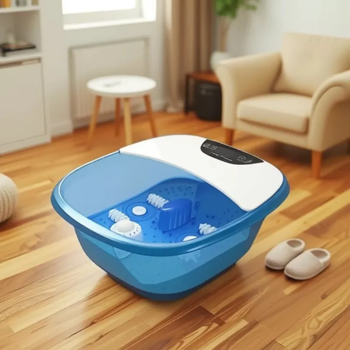 Foot Spa Bath Massager with Heat, Bubbles and Massage Rollers